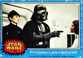 1977 Topps Star Wars #10 Princess Leia - captured! Front