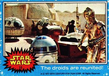 1977 Topps Star Wars #12 The droids are reunited! Front