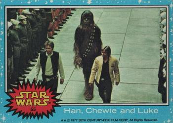 1977 Topps Star Wars #55 Han, Chewie and Luke Front