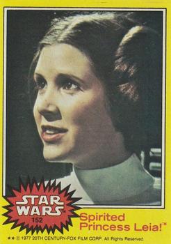 1977 Topps Star Wars #152 Spirited Princess Leia! Front