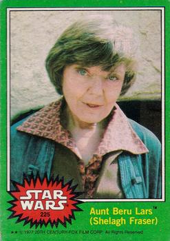 1977 Topps Star Wars #225 Aunt Beru Lars (Shelagh Fraser) Front