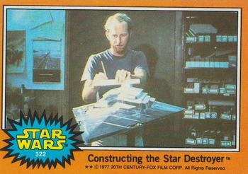 1977 Topps Star Wars #322 Constructing the Star Destroyer Front