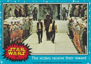 1977 Topps Star Wars #54 The victors receive their reward Front