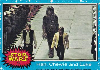 1977 Topps Star Wars #55 Han, Chewie and Luke Front