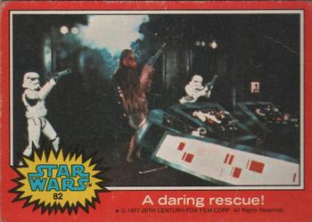 1977 Topps Star Wars #82 A daring rescue! Front