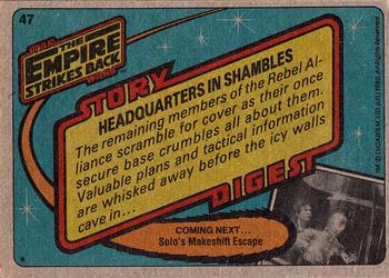 1980 Topps Star Wars: The Empire Strikes Back #47 Headquarters in Shambles Back