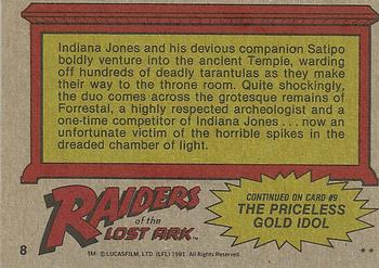 1981 Topps Raiders of the Lost Ark #8 Victim Of The Gods Back