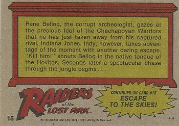1981 Topps Raiders of the Lost Ark #15 Belloq's Prize Back