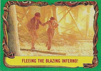 1981 Topps Raiders of the Lost Ark #33 Fleeing The Blazing Inferno! Front