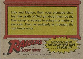 1981 Topps Raiders of the Lost Ark #85 The Power Of God! Back
