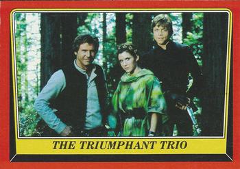 1983 Topps Star Wars: Return of the Jedi #128 The Triumphant Trio Front