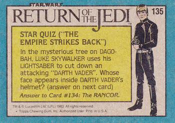1983 Topps Star Wars: Return of the Jedi #135 Captured! Back