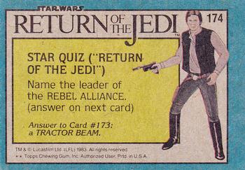 1983 Topps Star Wars: Return of the Jedi #174 A Monstrous Guest! Back