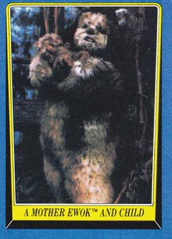 1983 Topps Star Wars: Return of the Jedi #182 A Mother Ewok and Child Front