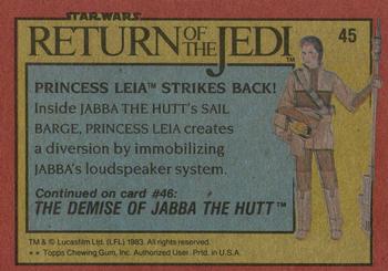 1983 Topps Star Wars: Return of the Jedi #45 Princess Leia Strikes Back! Back