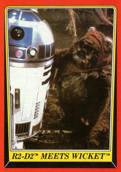 1983 Topps Star Wars: Return of the Jedi #91 R2-D2 Meets Wicket Front