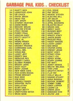1985 Topps Garbage Pail Kids Series 1 #29b Thin Lynn Back