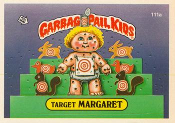 1986 Topps Garbage Pail Kids Series 3 #111a Target Margaret Front
