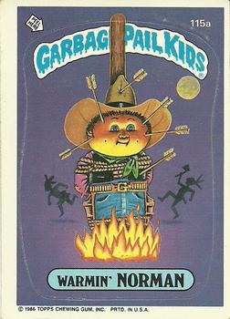 1986 Topps Garbage Pail Kids Series 3 #115a Warmin' Norman Front