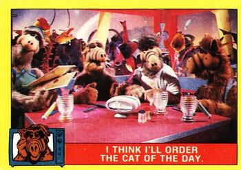 1987 Topps ALF #4 I think I'll order the cat of the day Front