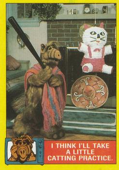 1987 Topps ALF #7 I think I'll take a little catting practice Front