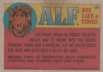 1987 Topps ALF #40 Whaddya mean you're trying to get cable? There's tons of it lyin' around! Back