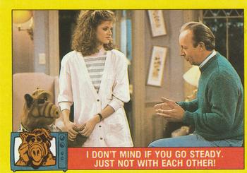 1987 Topps ALF #42 I Don't Mind If You Go Steady. Just Not With Each Other! Front