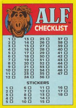 1987 Topps ALF #47 Checklist Front