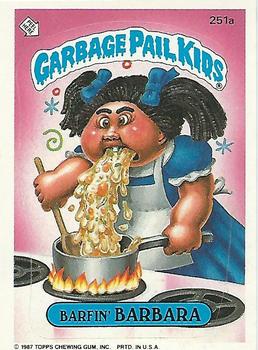 1987 Topps Garbage Pail Kids Series 7 #251a Barfin' Barbara Front