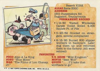 1987 Topps Garbage Pail Kids Series 7 #276b Banana Anna Back