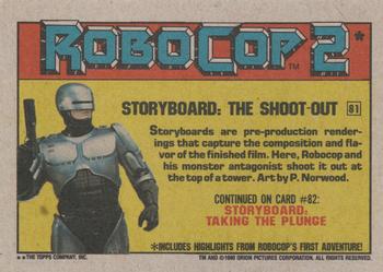 1990 Topps RoboCop 2 #81 Storyboard: The Shoot-Out Back