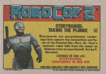 1990 Topps RoboCop 2 #82 Storyboard: Taking the Plunge Back