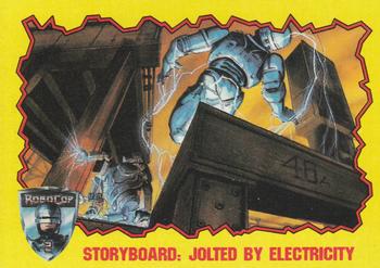 1990 Topps RoboCop 2 #84 Storyboard: Jolted By Electricity Front
