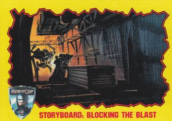1990 Topps RoboCop 2 #86 Storyboard: Blocking the Blast Front