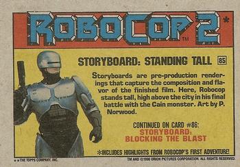 1990 Topps RoboCop 2 #85 Storyboard: Standing Tall Back