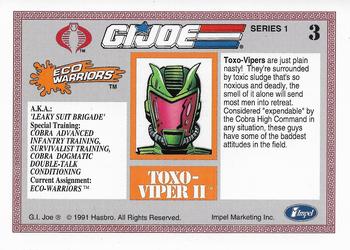 1991 Impel G.I. Joe #3 Toxo-Viper II Back