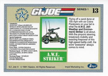 1991 Impel G.I. Joe #13 A.W.E. Striker Back
