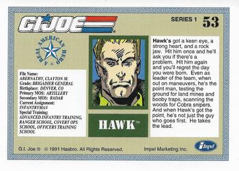 1991 Impel G.I. Joe #53 Hawk Back
