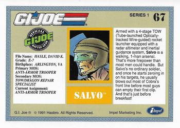 1991 Impel G.I. Joe #67 Salvo Back