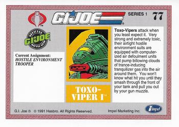 1991 Impel G.I. Joe #77 Toxo-Viper I Back