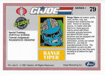 1991 Impel G.I. Joe #79 Range Viper Back