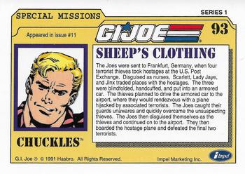 1991 Impel G.I. Joe #93 Sheep's Clothing Back