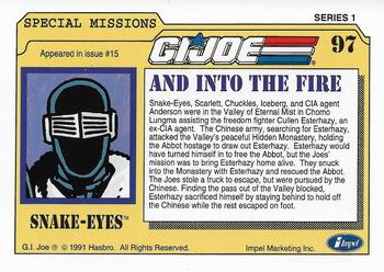 1991 Impel G.I. Joe #97 And Into the Fire Back