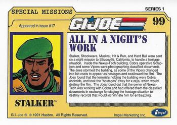 1991 Impel G.I. Joe #99 All in a Night's Work Back