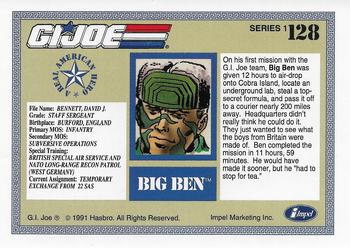 1991 Impel G.I. Joe #128 Big Ben Back