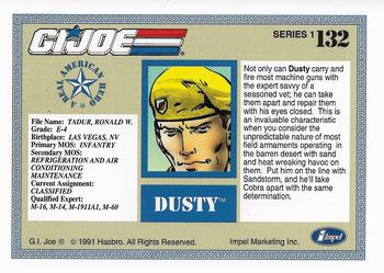 1991 Impel G.I. Joe #132 Dusty Back