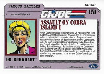 1991 Impel G.I. Joe #151 Assault on Cobra Island I Back