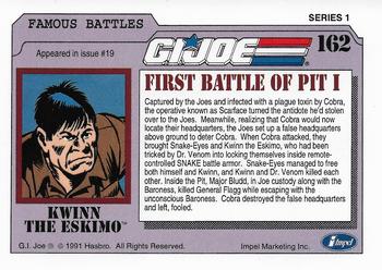 1991 Impel G.I. Joe #162 First Battle of Pit I Back