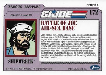 1991 Impel G.I. Joe #172 Battle of Joe Air-Sea Base Back