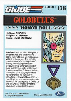 1991 Impel G.I. Joe #178 Golobulus Back